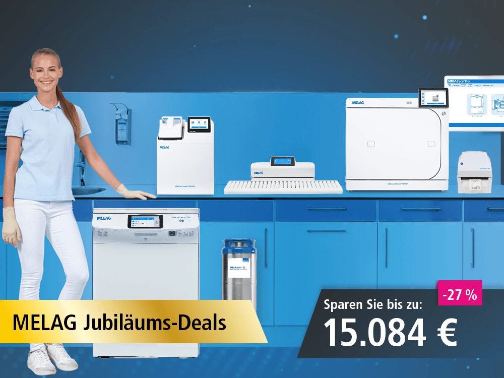 Komplettpaket mit Vacuclave 550, MELAcare und MELAtherm 20 | Fachdental-Jubiläumsdeal mit 27 % Rabatt