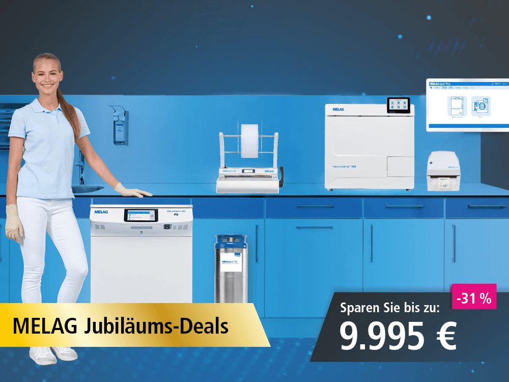 Komplettpaket Prime Line mit Vacuclave 118 und MELAtherm 20 | Fachdental-Jubiläumsdeal mit 31 % Rabatt